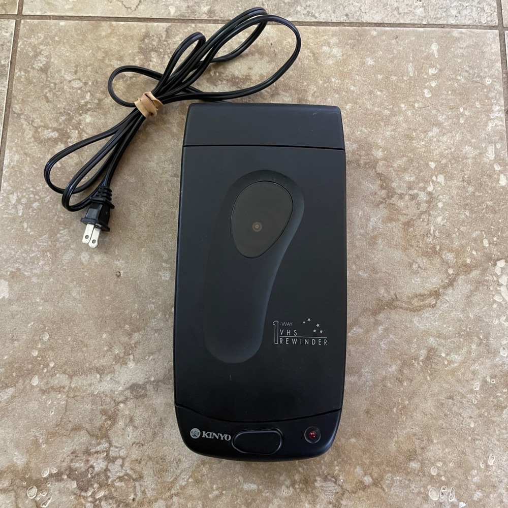 Kinyo UV-412 One Way VHS Video Cassette Tape Rewinder Black Vintage Tech